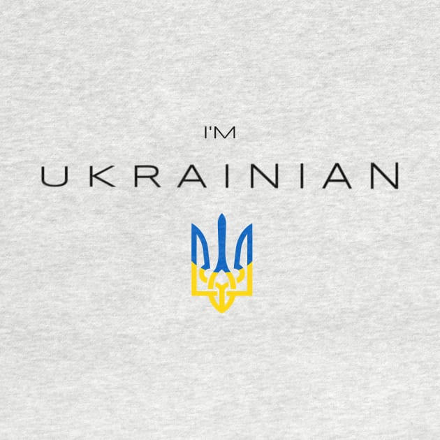 I am Ukrainian Flag Trident by Yasna